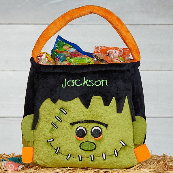 Embroidered Frankenstein Halloween Trick or Treat Bag - Freaky Frankie - 17816