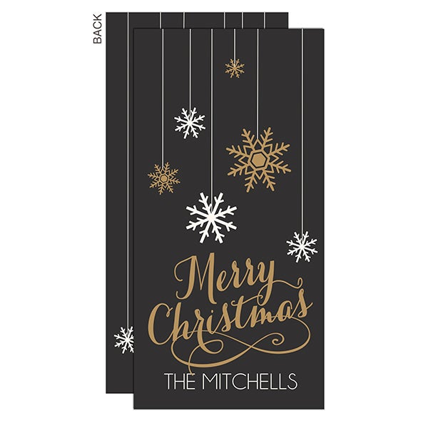 Personalized Christmas Postcards - Snowflakes - 17829