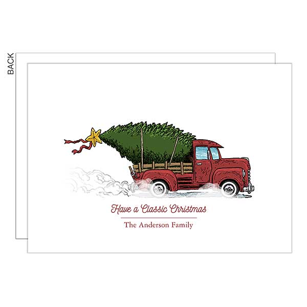 Personalized Vintage Truck Christmas Cards - Classic Christmas - 17838