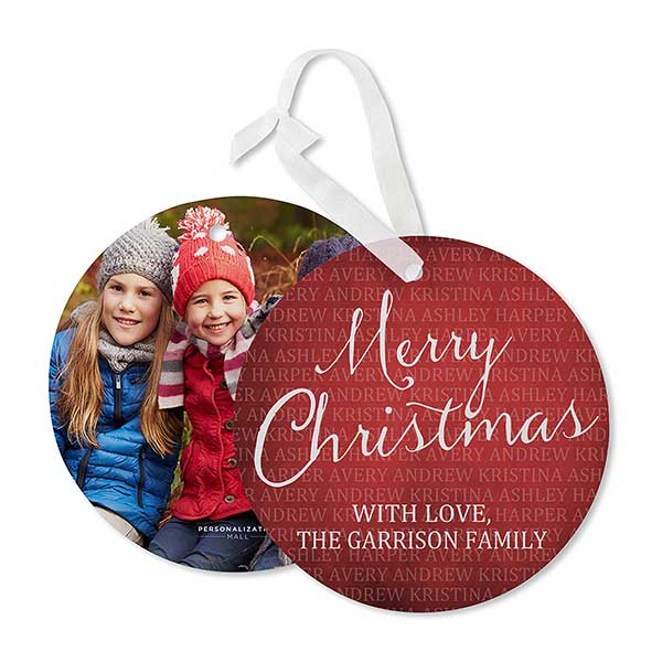 Personalized Together Forever Hanging Photo Ornament Christmas Cards - 17841