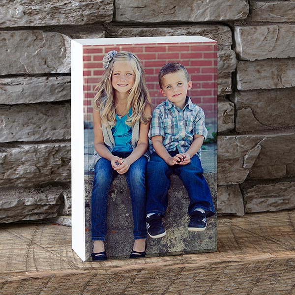 Personalized Photo Rectangle Shelf Blocks - 17854