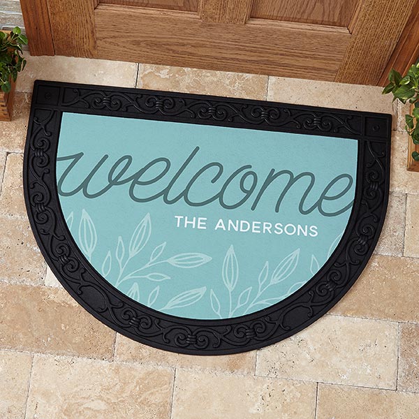Personalized Half Round Doormat - Welcome - 17868