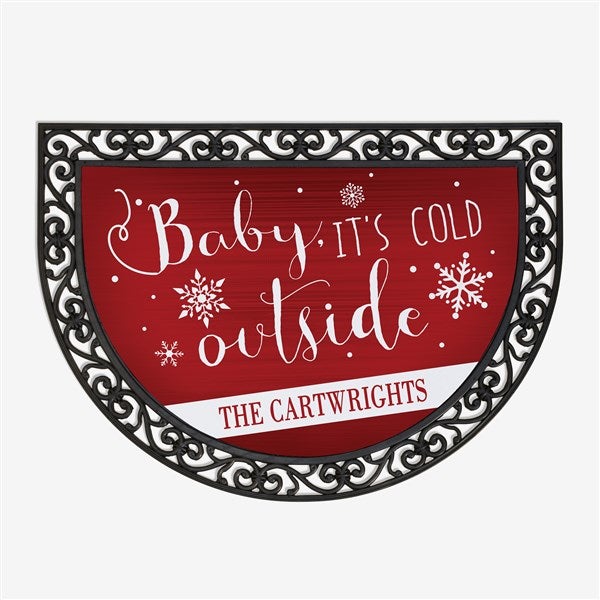 Personalized Half Round Doormat - Christmas Quotes - 17872