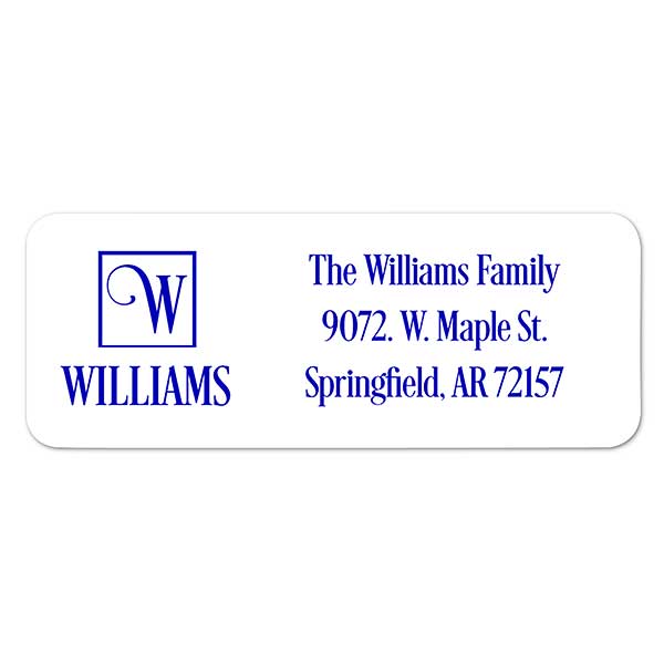 Square Monogram | Personalized Return Address Labels - 17921