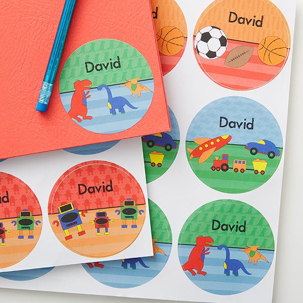 Personalized Kids Name Stickers For Boys - 17928