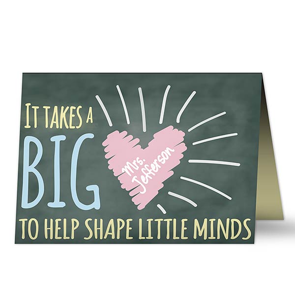 Personalized Teacher Appreciation Card - A Teacher's Heart - 17930