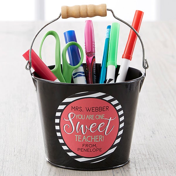 Personalized Teacher Gifts - Mini Metal Bucket - 17942