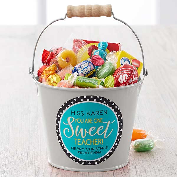 Personalized Teacher Gifts - Mini Metal Bucket - 17942