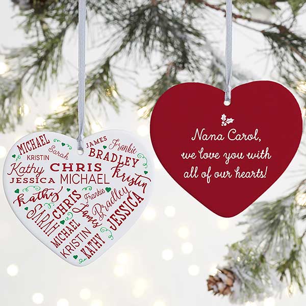 Personalized Heart Ornaments - Close To Her Heart - 17949