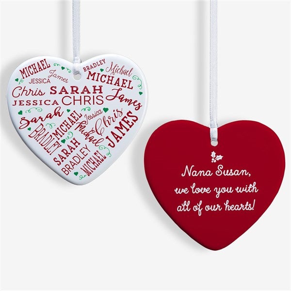 Personalized Heart Ornaments - Close To Her Heart - 17949