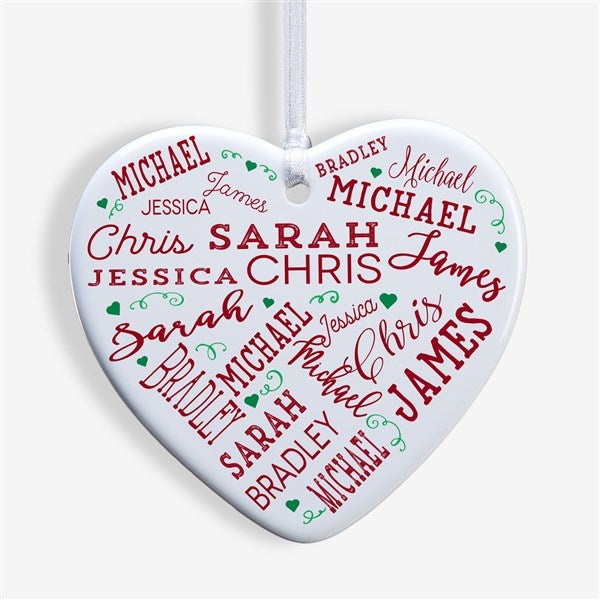 Personalized Heart Ornaments - Close To Her Heart - 17949