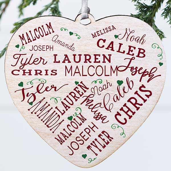 Personalized Heart Ornaments - Close To Her Heart - 17949