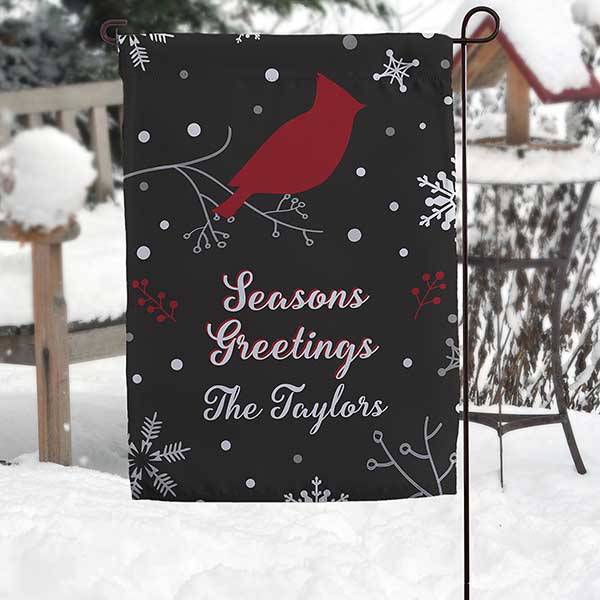Personalized Garden Flag - Wintertime Wishes - 17961