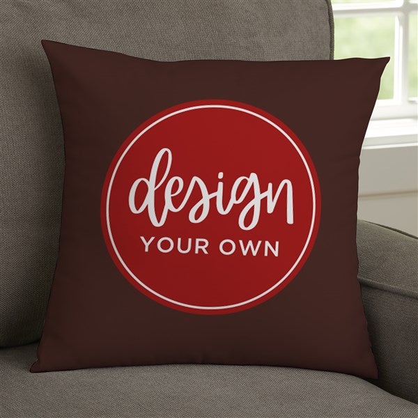 Design Your Own Personalized 14x14 Throw Pillow Brown