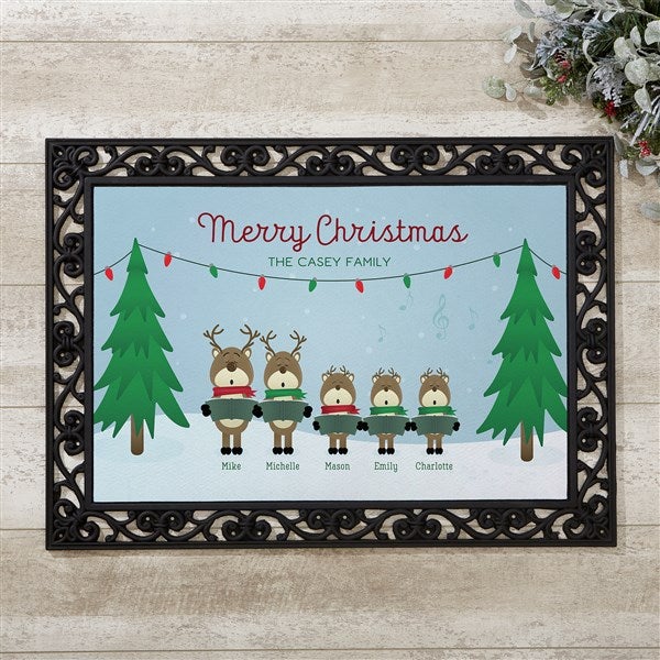 Reindeer Family Personalized Doormats - 18018