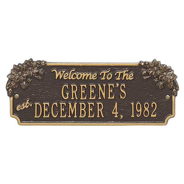 Personalized House Plaque - Home Established - 18026D