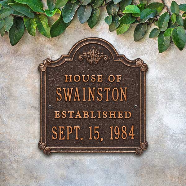 Personalized Anniversary House Plaque - 18027D