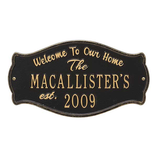 Personalized Welcome Home Plaque - 18029D