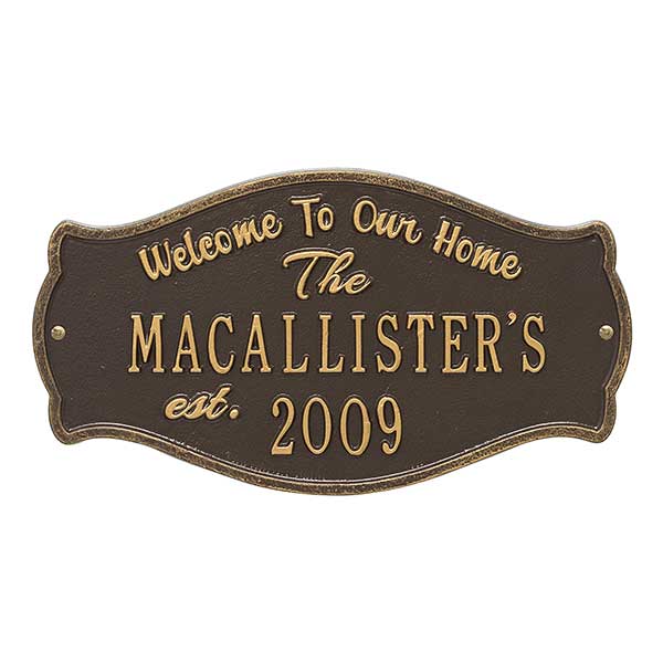 Personalized Welcome Home Plaque - 18029D