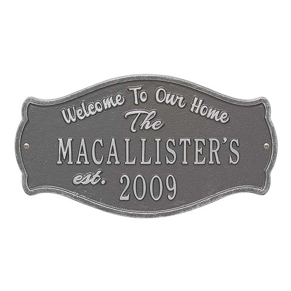 Personalized Welcome Home Plaque - 18029D