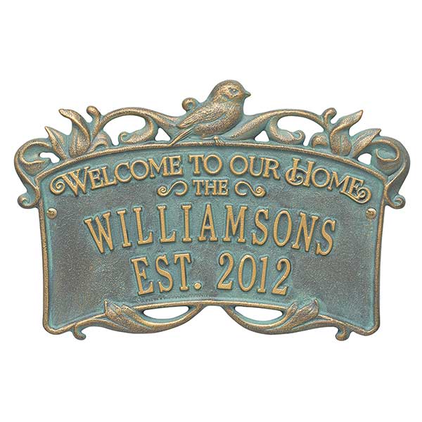 Personalized Wedding Home Plaque - Songbird - 18031D