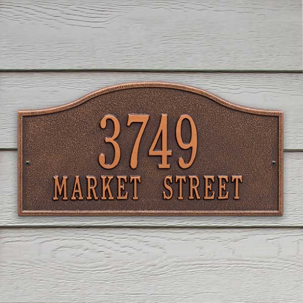 Personalized Home Address Plaque - Rolling Hills - 18036D