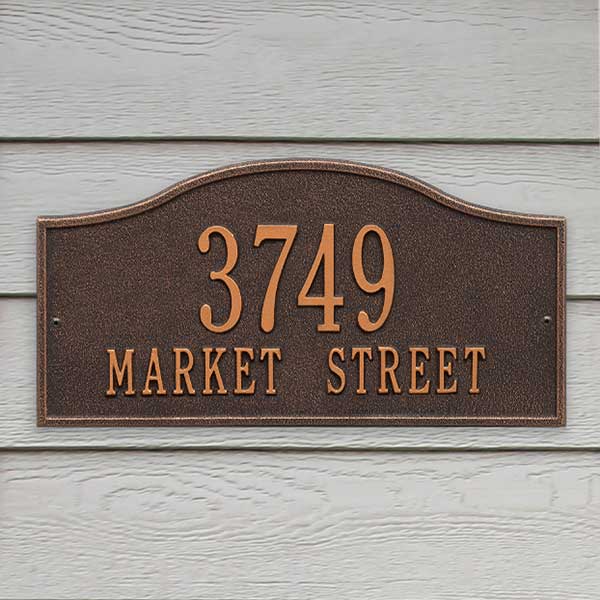 Personalized Home Address Plaque - Rolling Hills - 18036D