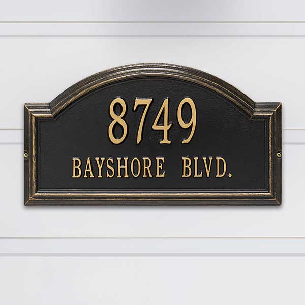 Personalized House Address Plaque - Arch Design - 18037D