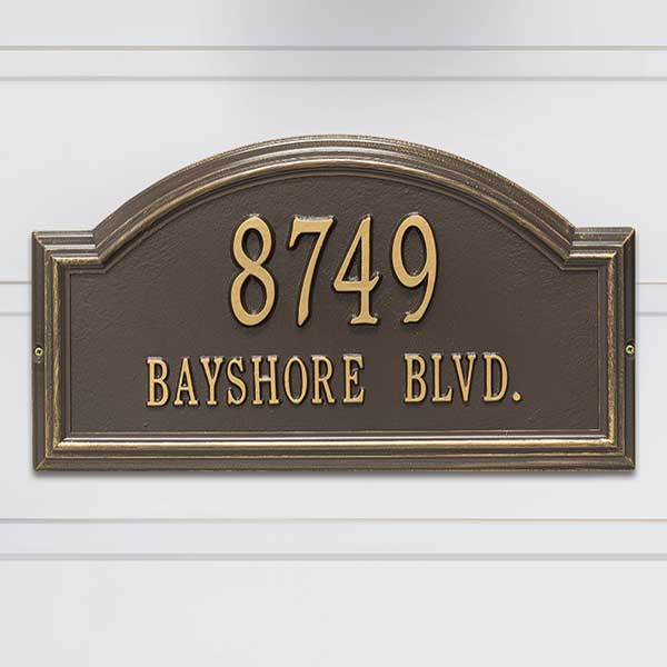 Personalized House Address Plaque - Arch Design - 18037D