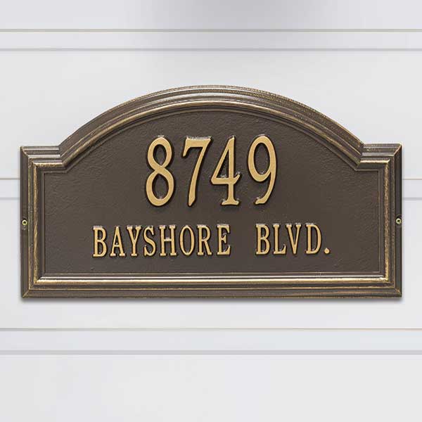 Personalized House Address Plaque - Arch Design - 18037D