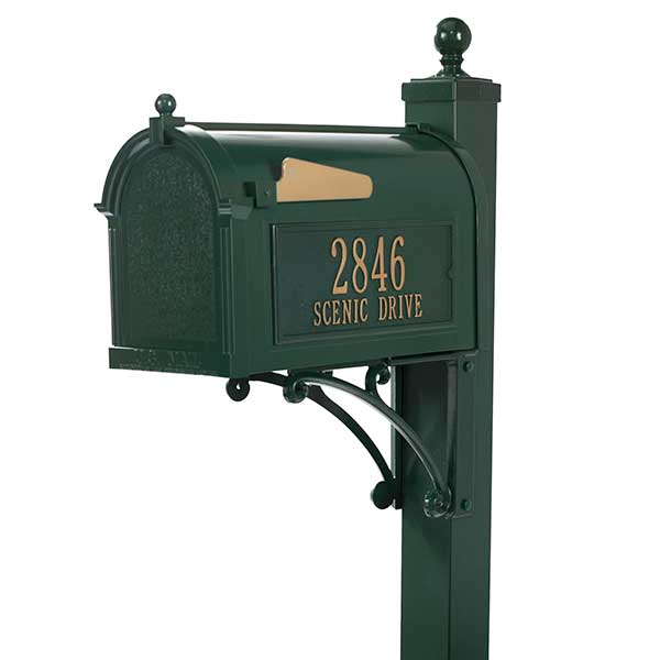 Personalized Custom Mailbox Dark Green
