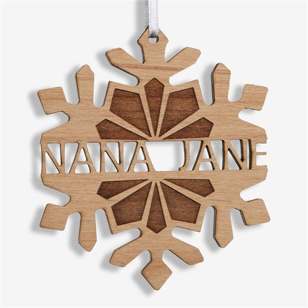 Personalized Wooden Snowflake Christmas Ornament - 18059