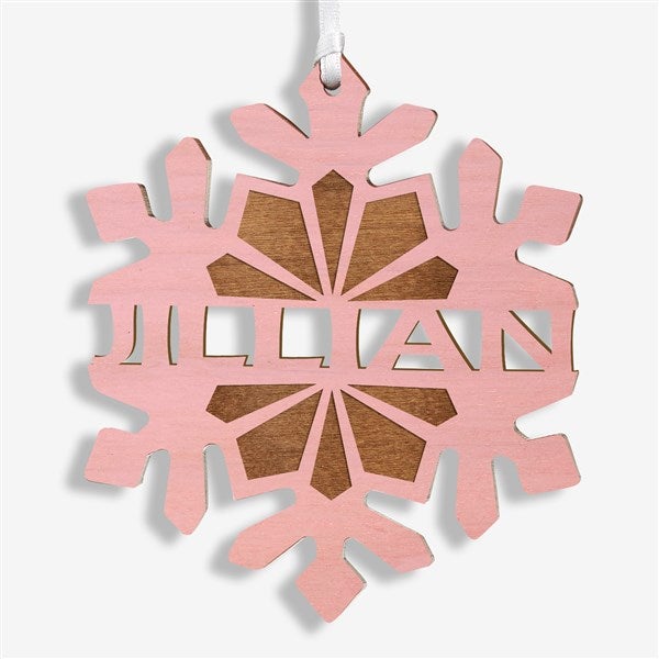 Personalized Wooden Snowflake Christmas Ornament - 18059