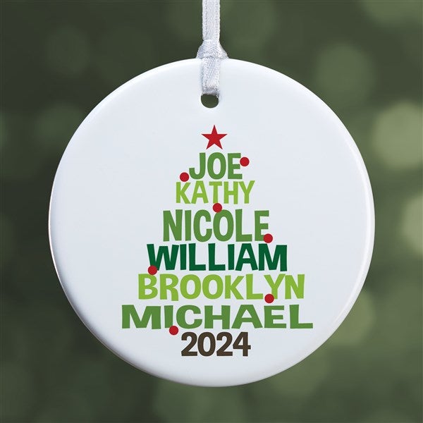 Personalized Family Tree Christmas Ornaments - 18061