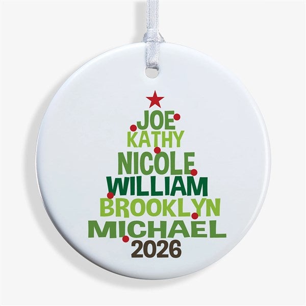 Personalized Family Tree Christmas Ornaments - 18061