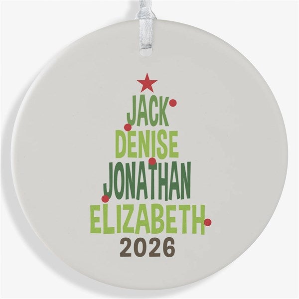 Personalized Family Tree Christmas Ornaments - 18061