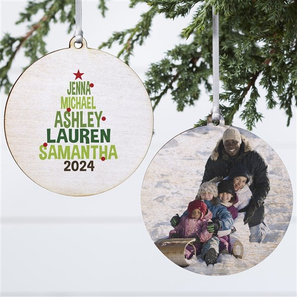 Personalized Family Tree Christmas Ornaments - 18061