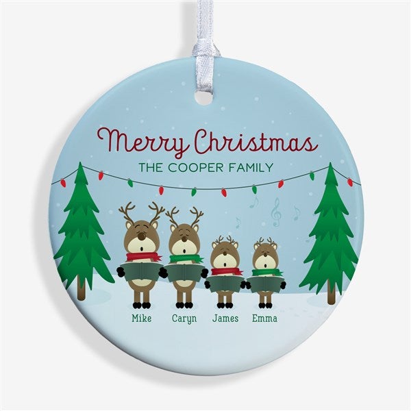 Personalized Reindeer Family Christmas Ornaments - 18063