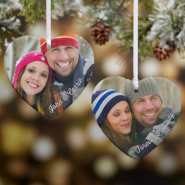 Personalized Photo Heart-Shaped Ornament - 18070