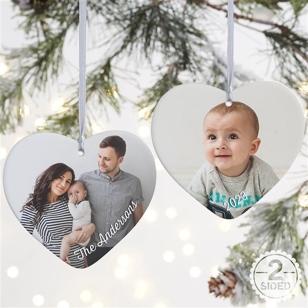 Personalized Photo Heart-Shaped Ornament - 18070