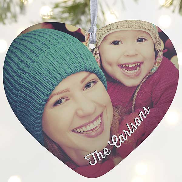 Personalized Photo Heart-Shaped Ornament - 18070