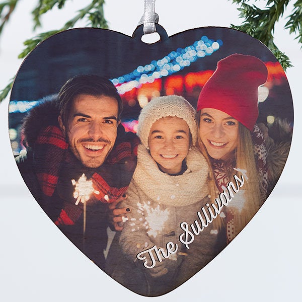 Personalized Photo Heart-Shaped Ornament - 18070