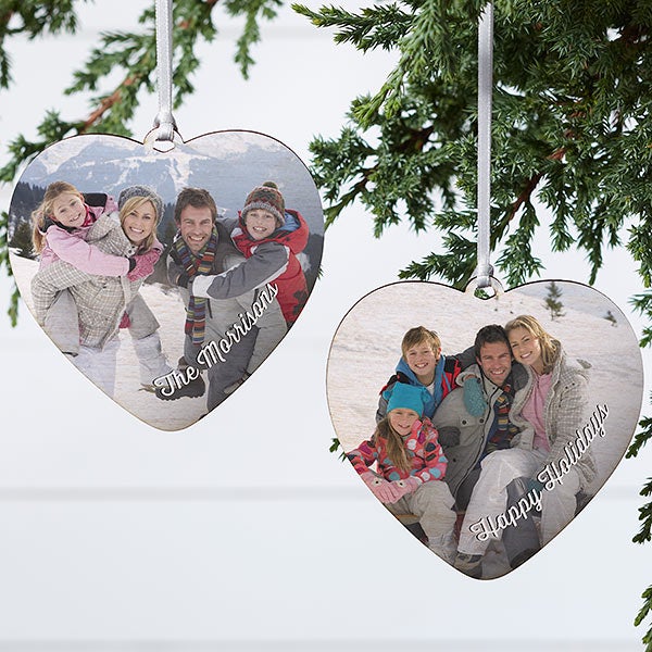 Personalized Photo Heart-Shaped Ornament - 18070