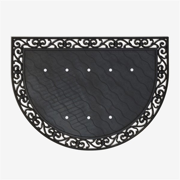 Half Round Doormat Recycled Rubber Tray - 18086