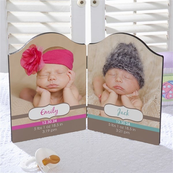 Personalized Photo Plaque for Twins - 18105