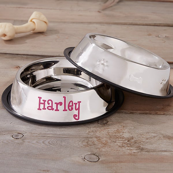 Stainless Steel Personalized Dog Bowl