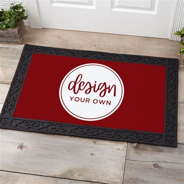 Design Your Own Personalized Doormat Burgundy