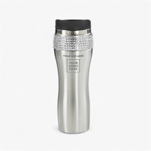 Personalized Logo Bling Stainless Steel Tumbler - 18125