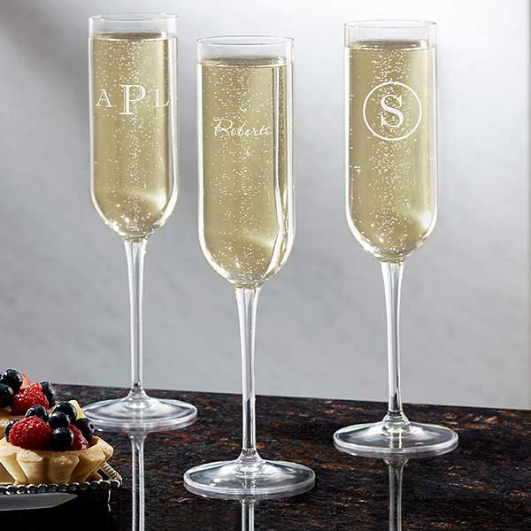 Personalized Champagne Flute - Luigi Bormioli