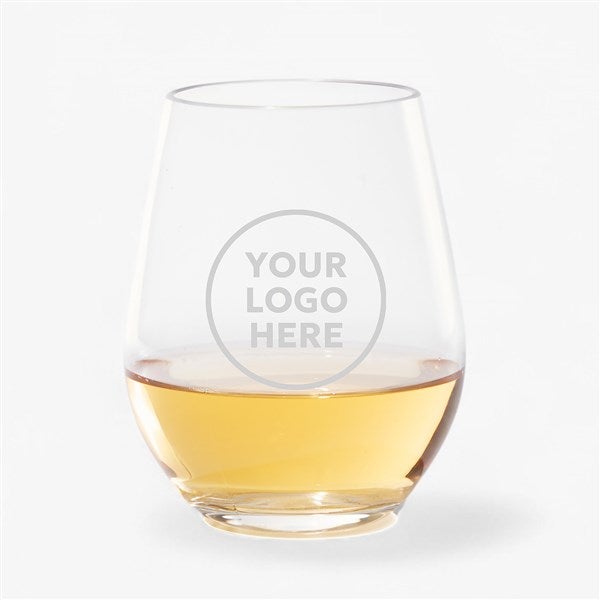 Personalized Logo Stemless Wine Glass  - 18162